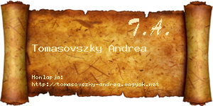 Tomasovszky Andrea névjegykártya