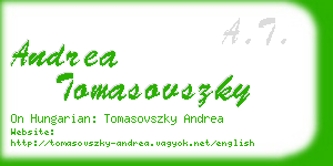 andrea tomasovszky business card